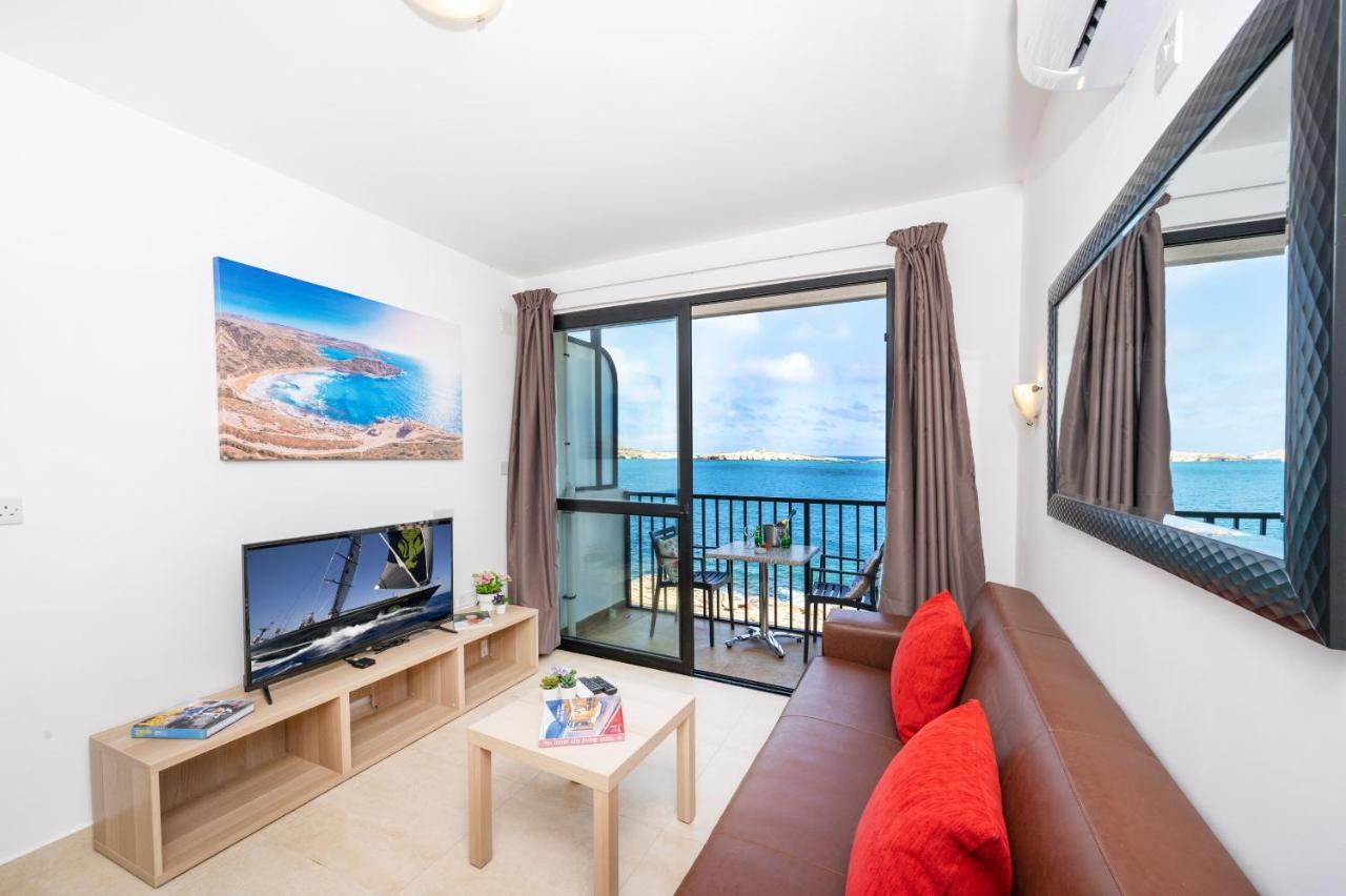 Islet Promenade Seafront 1 Bedroom Apartment With Sea View Balcony By Getawaysmalta San Pawl il-Baħar Eksteriør bilde
